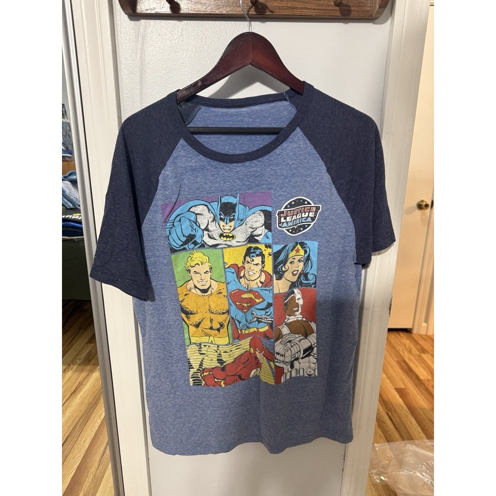 Men's Justice League America DC Comics Brand Vintage Style T-shirt Size M